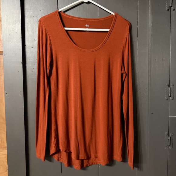 dip Tops - Dip Women's Warm Terracotta Long Sleeve Tee